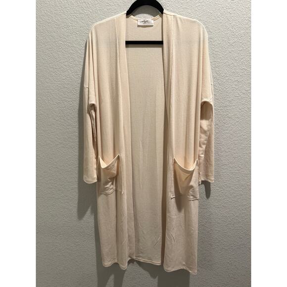 CJ's Favorite Cardigan/Duster in Cream Size M - Picture 2 of 5